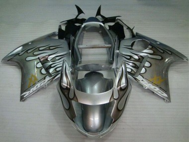 Purchase 1996-2007 Honda CBR1100XX Blackbird Motorcycle Fairing - Silver Black Flame Canada