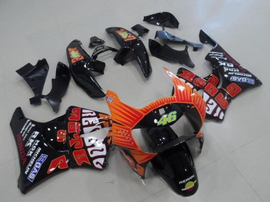 Purchase 1998-1999 Honda CBR900RR 919 Motorcycle Fairings - Glossy Black Orange Rossi Canada