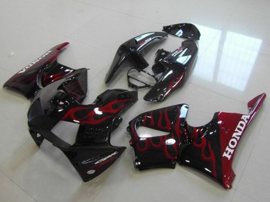 Purchase 1998-1999 Honda CBR900RR 919 Motorcycle Fairings - Glossy Black Red Flame Canada