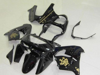 Purchase 1998-1999 Kawasaki ZX9R Motorcycle Fairings - Glossy Black Gold Jw Canada