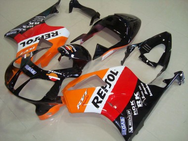 Purchase 2000-2006 Honda VTR1000 Motorcycle Fairings - Orange White Red Glossy Black Repsol Canada