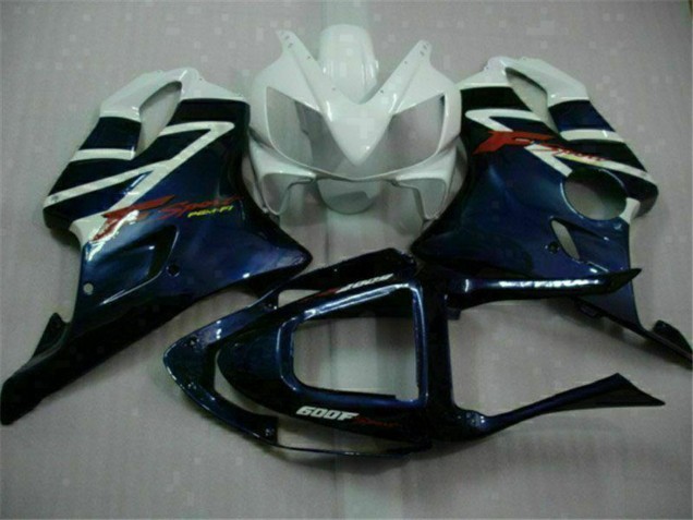 2001-2003 Honda CBR600 F4i Motorcycle Fairings - White Blue Black Stripe Canada