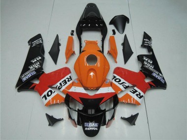 Purchase 2003-2004 Honda CBR600RR Motorcycle Fairing Kits - Orange White Red Glossy Black Repsol Canada