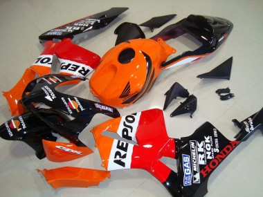 Purchase 2003-2004 Honda CBR600RR Motorcycle Fairings Kit - Orange White Red Glossy Black Repsol Canada