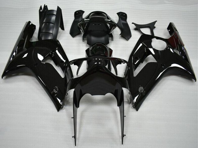 2003-2004 Kawasaki ZX6R Motorcycle Fairing - Glossy Black Canada