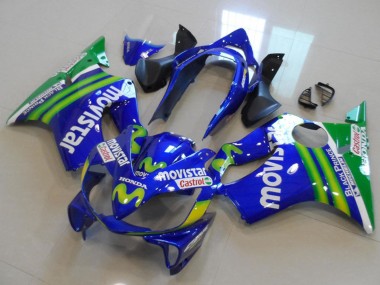 Purchase 2004-2007 Honda CBR600 F4i Motorcycle Fairings - Blue Green MoviStar Castrol Canada