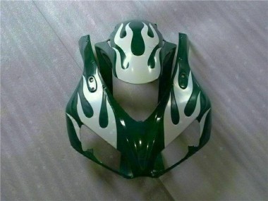 Purchase 2006-2007 Honda CBR1000RR Motorcycle Fairings - White Green Flame Canada