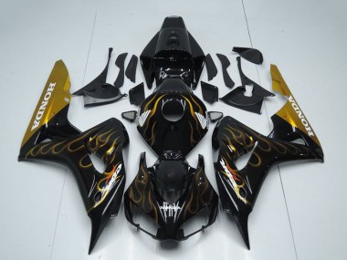 Purchase 2006-2007 Honda CBR1000RR Motorcycle Fairing - Glossy Black Gold Flame Canada