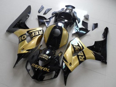 Purchase 2006-2007 Honda CBR1000RR Motorcycle Fairings - Glossy Black Gold Repsol Canada