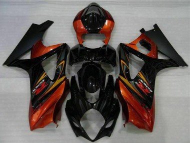 Purchase 2007-2008 Suzuki GSXR 1000 Motorcycle Fairings - Black Orange Canada