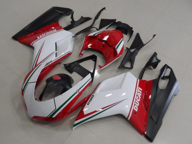 2007-2014 Ducati 1198 Motorcycle Fairings - White Red Green Matte Black Canada