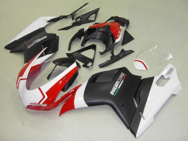 Purchase 2007-2014 Ducati 1098 Motorcycle Fairings - White Red Matte Black Corse Canada