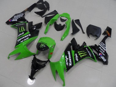Purchase 2008-2010 Kawasaki ZX10R Motorcycle Fairings - Green Glossy Black Monster Canada