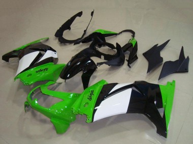 Purchase 2008-2012 Kawasaki ZX250R Motorcycle Fairings - Green White Glossy Black Canada