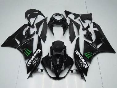 Purchase 2009-2012 Kawasaki ZX6R Motorcycle Fairings - Glossy Black Green Monster Canada