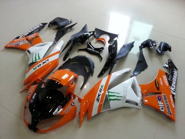 Purchase 2009-2012 Kawasaki ZX6R Motorcycle Fairings - Orange White Glossy Black Green Elf Bridgestone Monster Canada