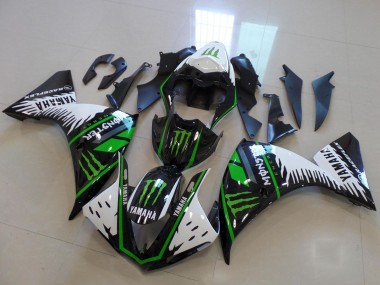 Purchase 2012-2014 Yamaha YZF R1 Motorcycle Fairing - White Black Green Monster Canada