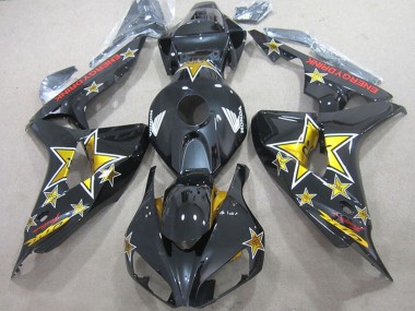 Purchase 2006-2007 Honda CBR1000RR Motorcycle Fairings - Glossy Black Gold Star Energy Drink Canada