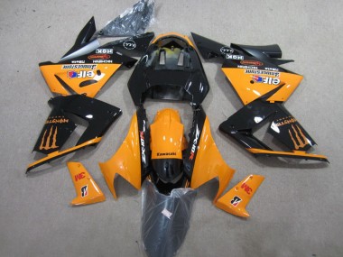 Purchase 2004-2005 Kawasaki ZX10R Motorcycle Fairings - Orange Glossy Black 3M Monster Canada