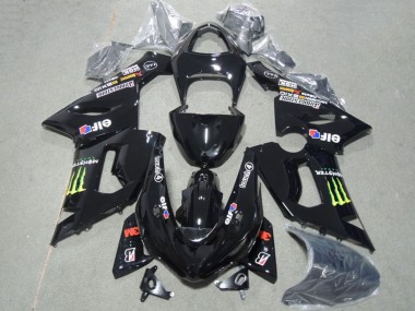 Purchase 2005-2006 Kawasaki ZX6R Motorcycle Fairings - Glossy Black Green Monster Canada
