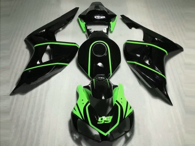 Purchase 2006-2007 Honda CBR1000RR Motorcycle Fairings - Glossy Black High Viz Green Canada