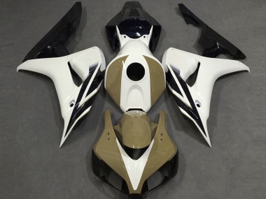 Purchase 2006-2007 Honda CBR1000RR Motorcycle Fairings - White Tan Glossy Black Canada