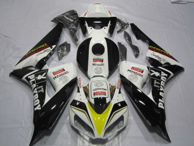 Purchase 2006-2007 Honda CBR1000RR Motorcycle Fairings - White Yellow Red Glossy Black Denso PlayBoy Canada