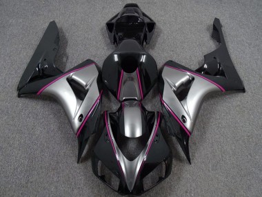 Purchase 2006-2007 Honda CBR1000RR Motorcycle Fairings - Silver Pink Glossy Black Pinstripe Canada