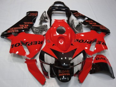 Purchase 2003-2004 Honda CBR600RR Motorcycle Fairings - Red Glossy Black Repsol Canada