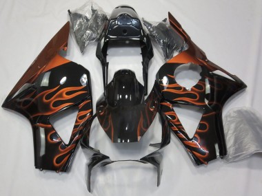 Purchase 2002-2003 Honda CBR954RR Motorcycle Fairings - Glossy Black Orange Flame Canada