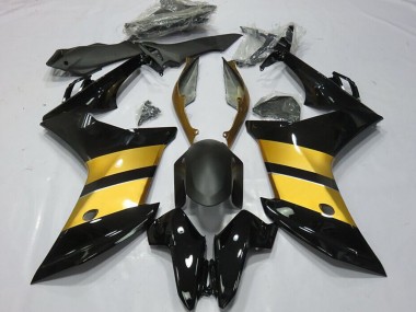 Purchase 2011-2013 Honda CBR600F Motorcycle Fairings - Gold Glossy Black CBR Design Canada