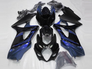 Purchase 2007-2008 Suzuki GSXR 1000 Motorcycle Fairings - Blue Glossy Black Canada