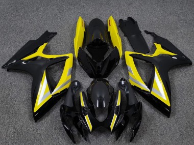 Purchase 2006-2007 Suzuki GSXR 600 / GSXR 750 Motorcycle Fairings - Glossy Black Yellow Silver OEM Style Canada