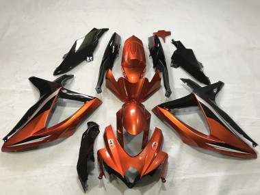 Purchase 2008-2010 Suzuki GSXR 600 / GSXR 750 Motorcycle Fairings - Burnt Orange Glossy Black Canada