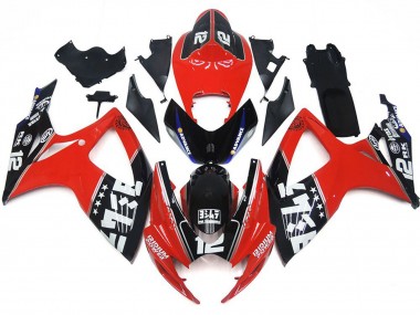 Purchase 2006-2007 Suzuki GSXR 600 / GSXR 750 Motorcycle Fairings - Red Glossy Black White Canada