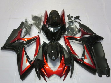 Purchase 2006-2007 Suzuki GSXR 600 / GSXR 750 Motorcycle Fairings - Glossy Black Red Silver Canada
