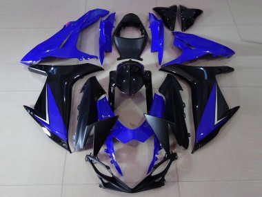 Purchase 2011-2024 Suzuki GSXR 600 / GSXR 750 Motorcycle Fairings - Blue Glossy Black Canada