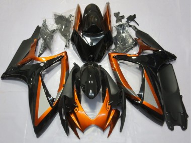 Purchase 2006-2007 Suzuki GSXR 600 / GSXR 750 Motorcycle Fairings - Orange Glossy Black Matte Black Canada