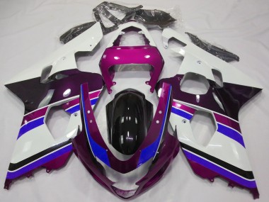 Purchase 2004-2005 Suzuki GSXR 600 / GSXR 750 Motorcycle Fairings - White Pink Blue Glossy Black Canada