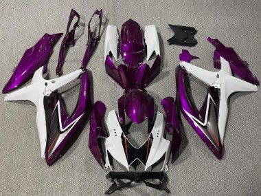 Purchase 2008-2010 Suzuki GSXR 600 / GSXR 750 Motorcycle Fairing - White Purple Black Canada