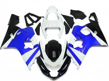 Purchase 2004-2005 Suzuki GSXR 600 / GSXR 750 Motorcycle Fairing Kits - White Blue Glossy Black Canada