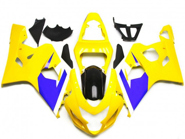 2004-2005 Suzuki GSXR 600 / GSXR 750 Motorcycle Fairings - Yellow Blue White Glossy Black Canada
