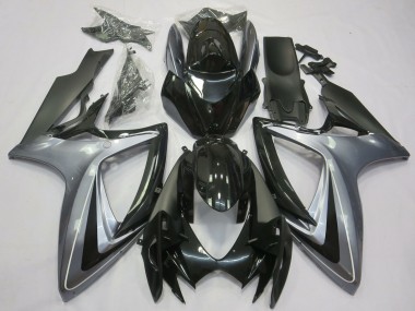 Purchase 2006-2007 Suzuki GSXR 600 / GSXR 750 Motorcycle Fairings - Silver Glossy Black Matte Black Canada