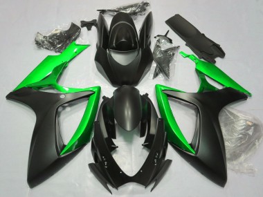 Purchase 2006-2007 Suzuki GSXR 600 / GSXR 750 Motorcycle Fairings - Matte Black Green Canada