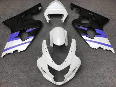 Purchase 2004-2005 Suzuki GSXR 600 / GSXR 750 Motorcycle Fairings - White Blue Matte Black Canada