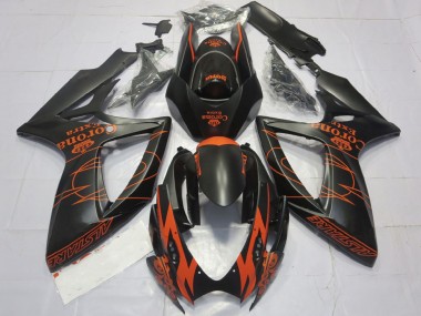 Purchase 2006-2007 Suzuki GSXR 600 / GSXR 750 Motorcycle Fairings - Matte Black Orange Corona Extra Alstare Motul Canada