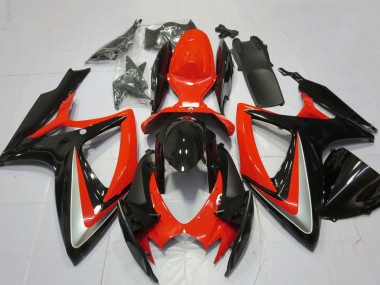 Purchase 2006-2007 Suzuki GSXR 600 / GSXR 750 Motorcycle Fairings - Red Silver Glossy Black Canada
