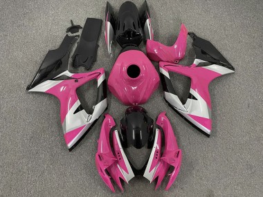 Purchase 2006-2007 Suzuki GSXR 600 / GSXR 750 Motorcycle Fairings - Pink Silver Glossy Black Canada