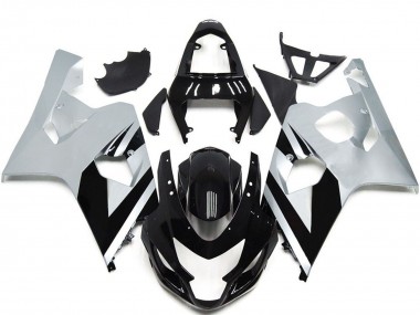 Purchase 2004-2005 Suzuki GSXR 600 / GSXR 750 Motorcycle Fairings - White Glossy Black OEM Style Canada