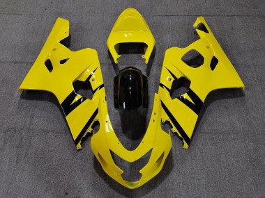 Purchase 2004-2005 Suzuki GSXR 600 / GSXR 750 Motorcycle Fairings - Yellow Glossy Black OEM Style Canada